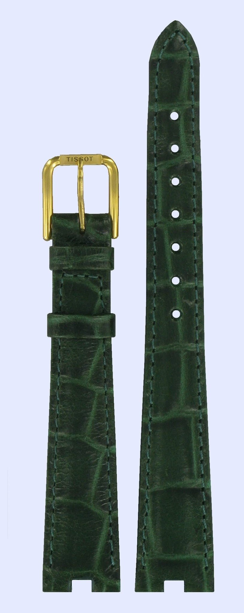 Tissot T6851, T6853 & T6863 Watch Band T600013431 Green Leather 14 mm Carmen - Watch Plaza