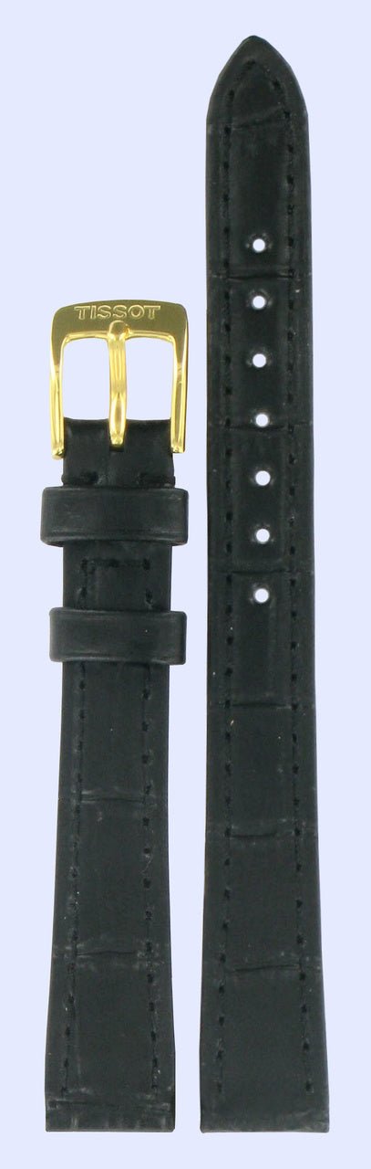 Tissot T71313625 Watch Band T600013481 Black Leather 12 mm Helena - Watch Plaza