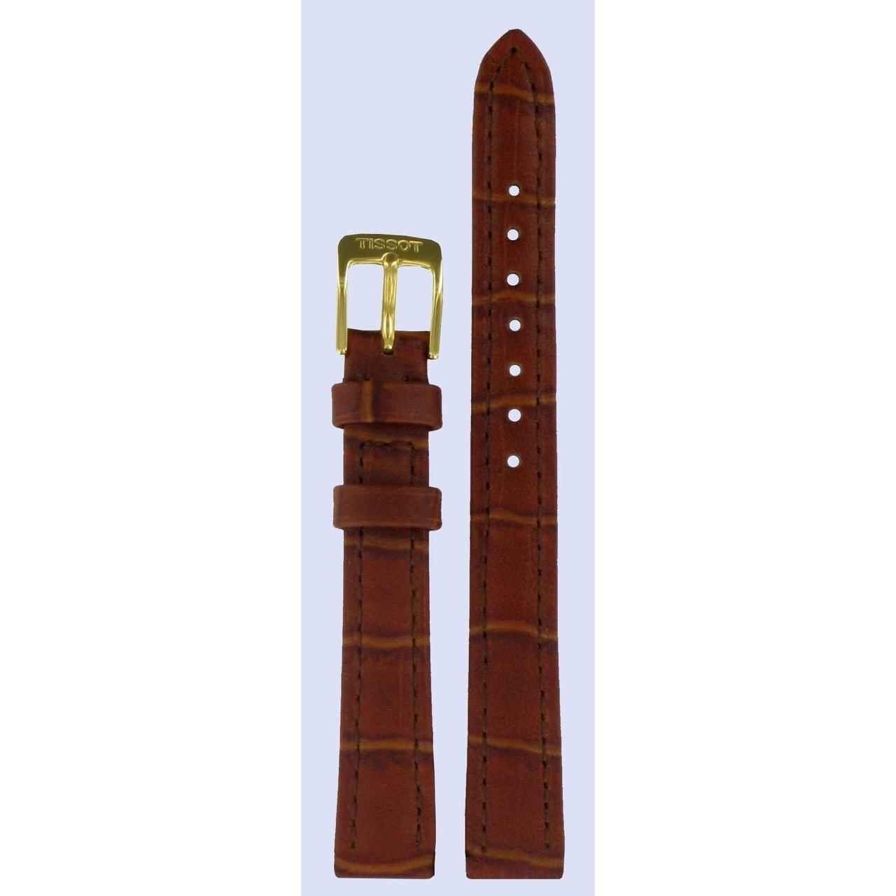 Tissot T71313635 Watch Band T600013482 Brown Leather 12 mm Helena - Watch Plaza
