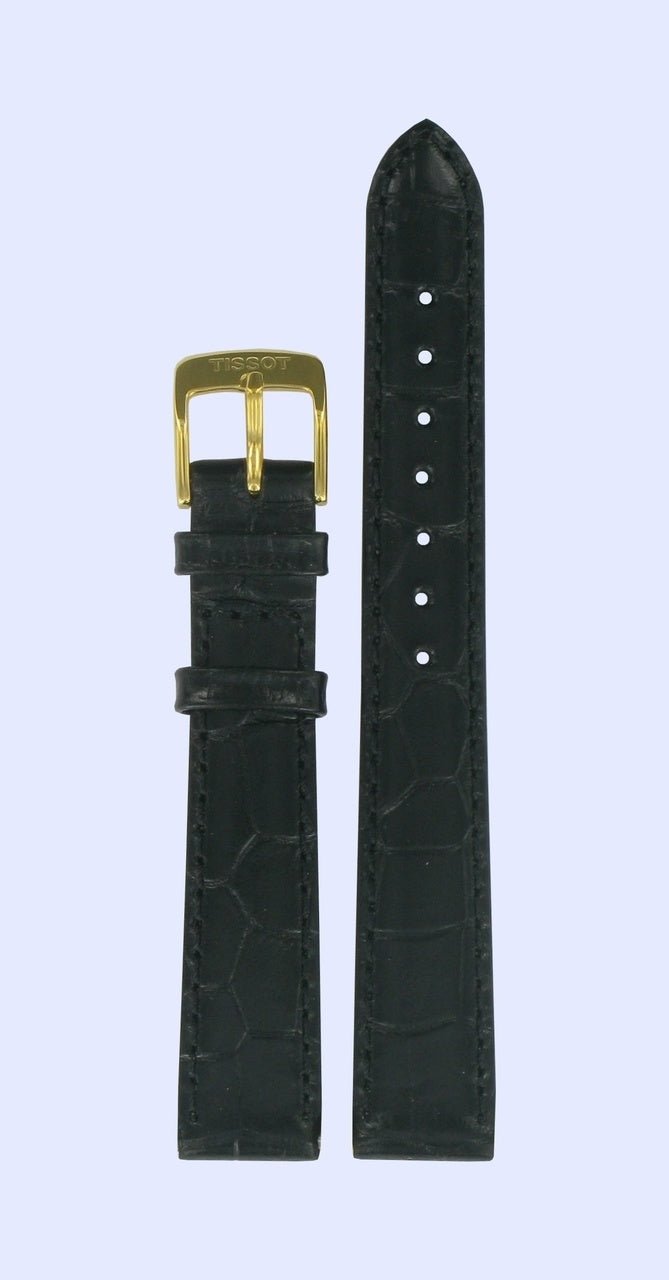 Tissot T71331224 Watch Band T600013484 Black Leather 14 mm Sunland - Watch Plaza