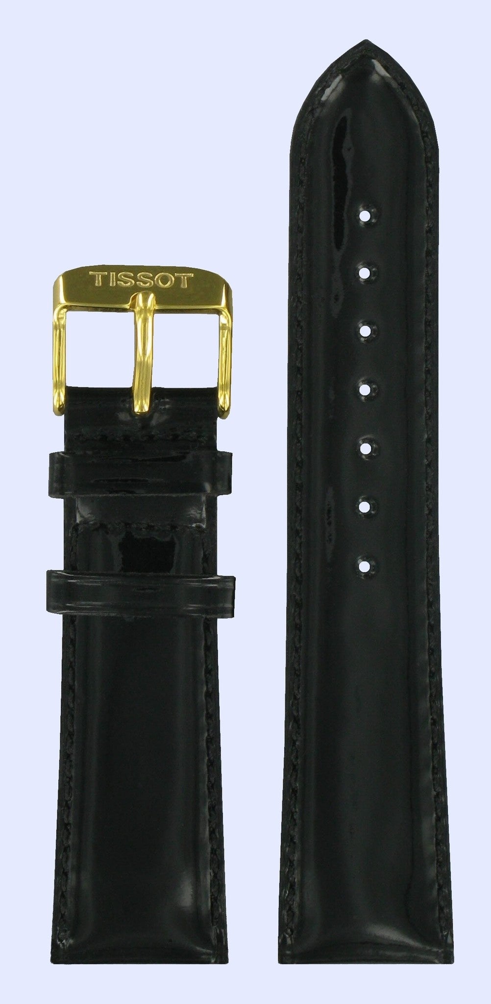 Tissot T71332732 Watch Band T600013518 Black Leather 21 mm Rapunzel - Watch Plaza