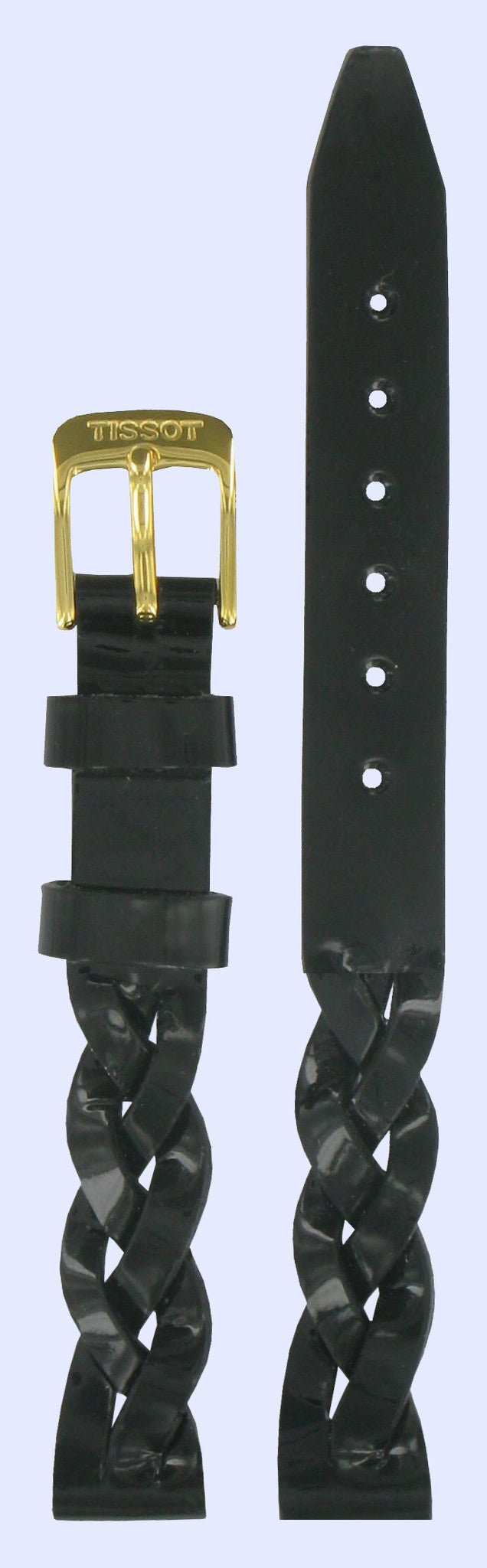 Tissot T71333032 Watch Band T600019654 Black Leather 11 mm Rapunzel - Watch Plaza