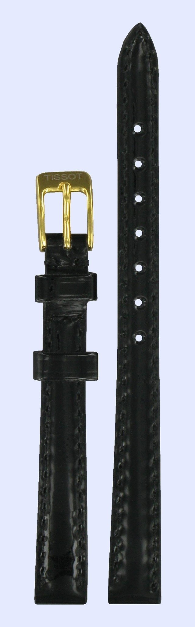 Tissot T71334234 & T71334034 Watch Band T600021146 Black Leather 10 mm New Helvetia - Watch Plaza