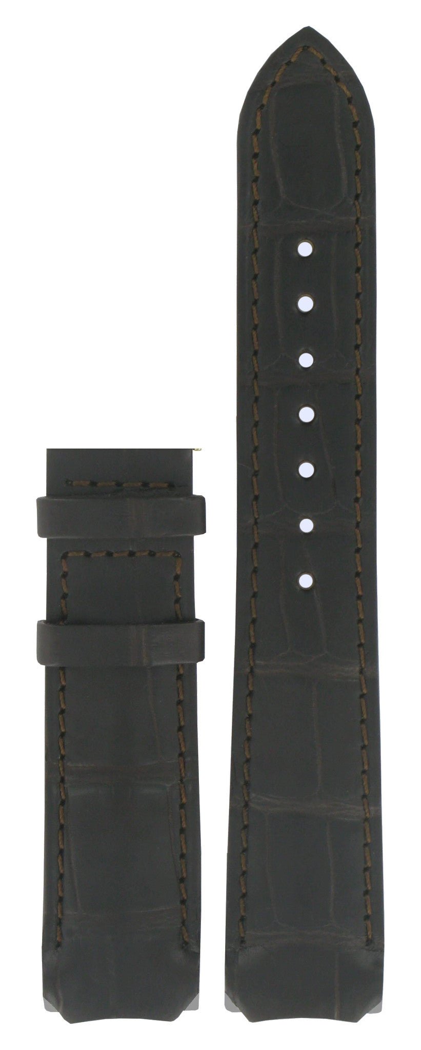 Tissot T7134, T7184 & T7194 XL Watch Band T610020165 Dark Brown Leather 20 mm T - Touch - Watch Plaza