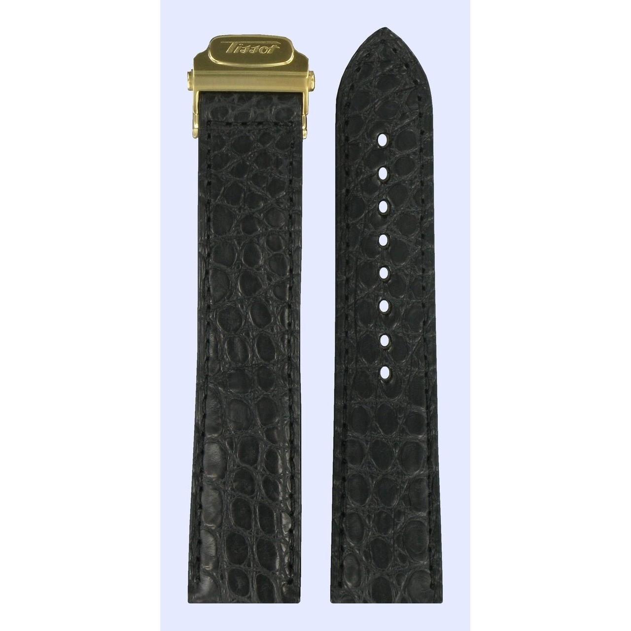 Tissot T71344031 & T71343931 150th Anniversary Watch Band T600013511 Black Leather 20 mm Heritage 150 - Watch Plaza