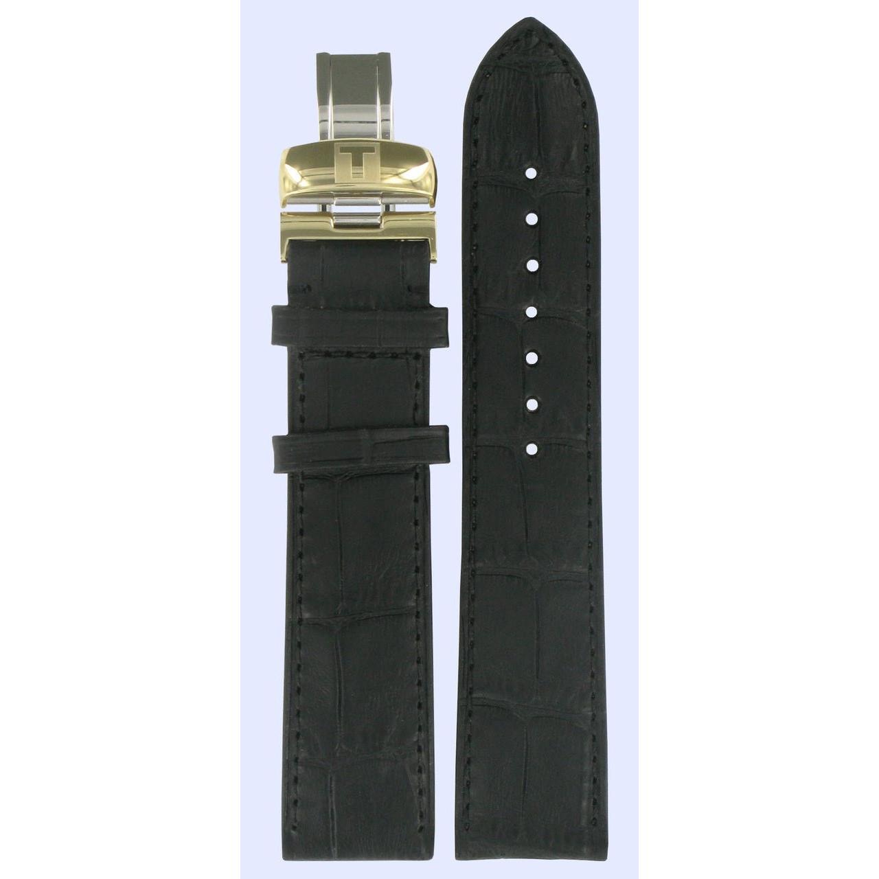 Tissot T71344376 Watch Band T600027500 Black Leather 20 mm Jasmin - Watch Plaza