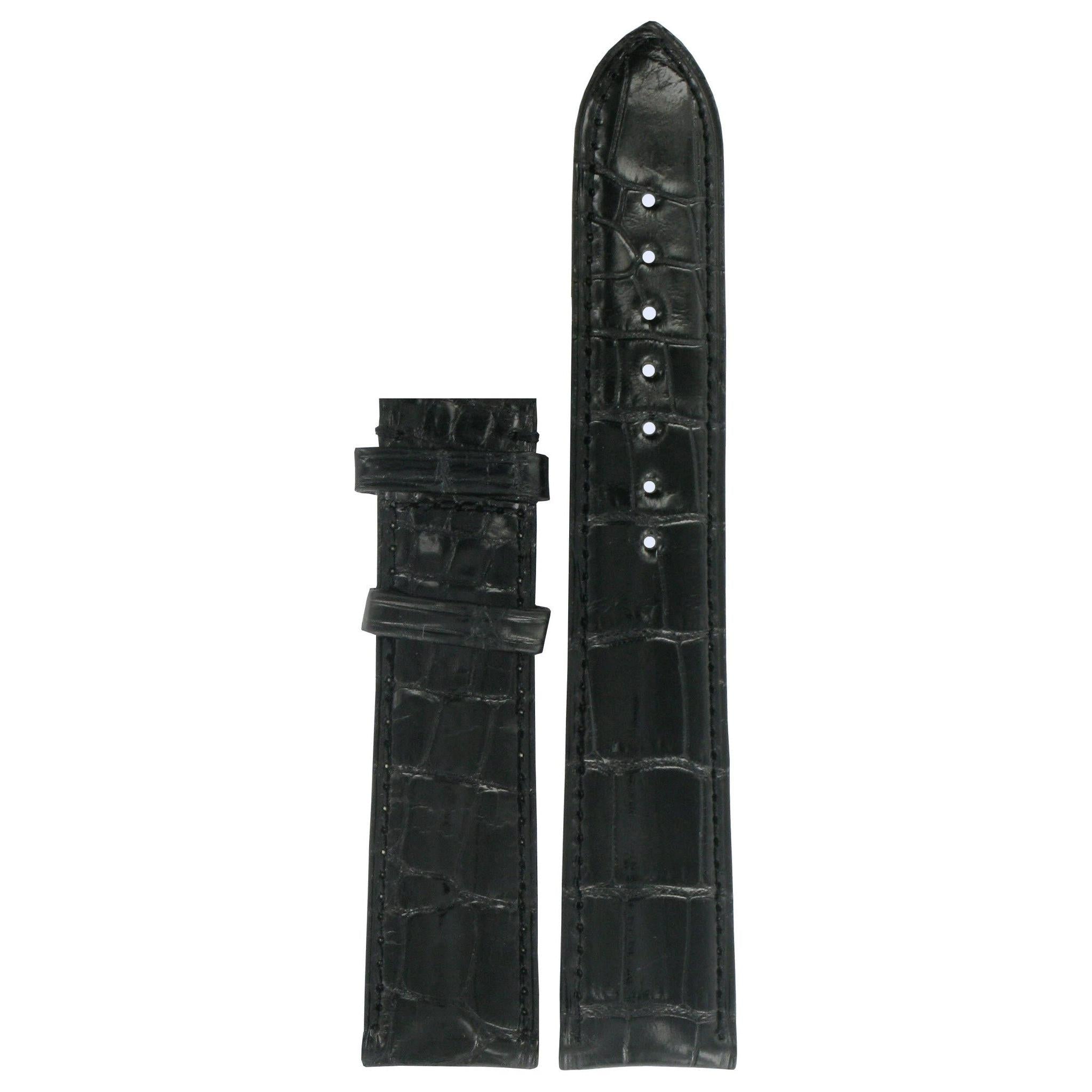 Tissot T71846054 Watch Band T610021152 Black Leather 20 mm Sculpture Line - Watch Plaza