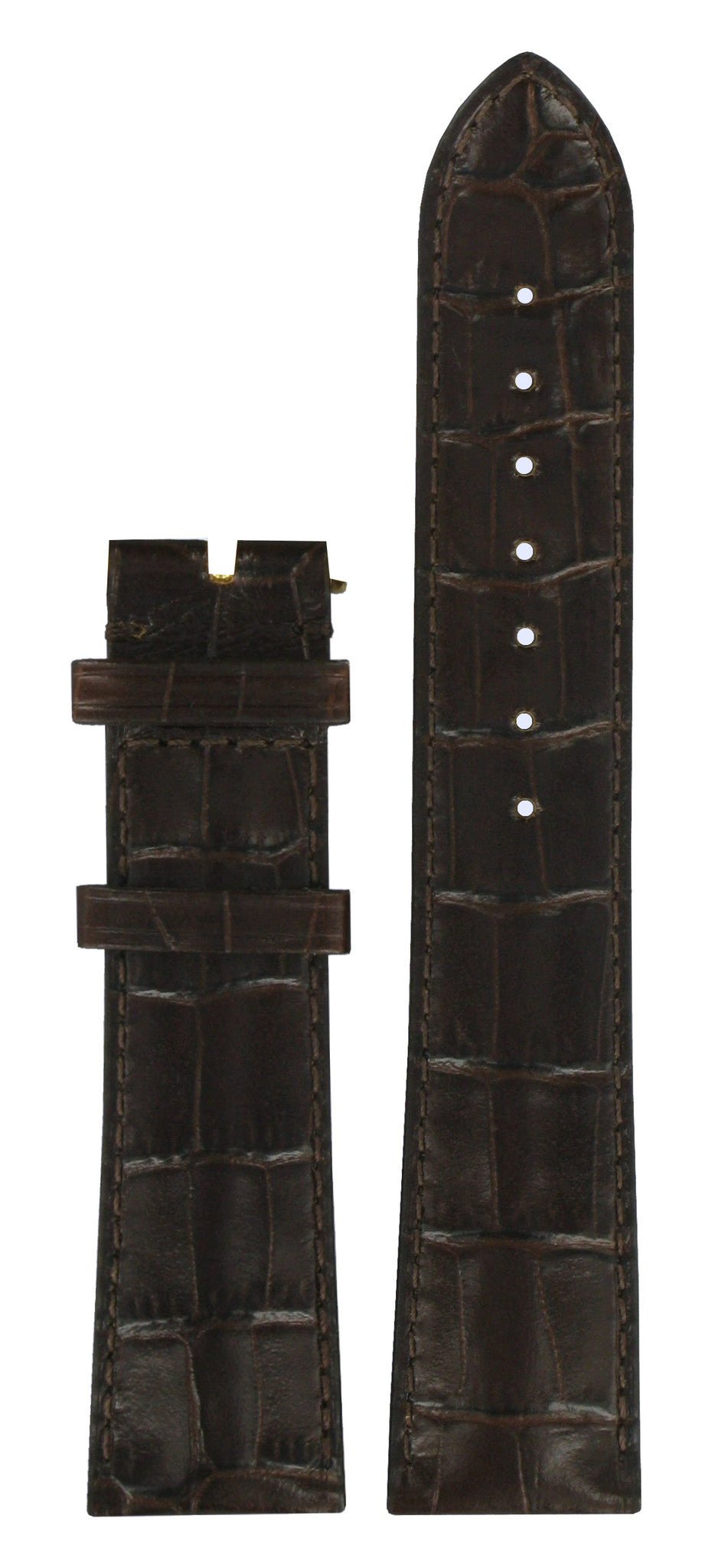 Tissot T71863254 & T71363234 Watch Band T610030632 Dark Brown Leather 21 mm Sculpture Line - Watch Plaza