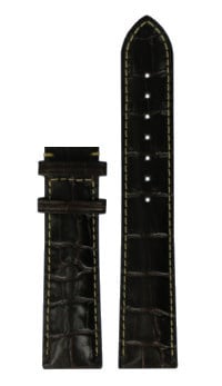 Tissot T905643A, T905627A, T7184 & T7134 XL Watch Band T610025712 Dark Brown Leather 20 mm Sculpture Line - Watch Plaza