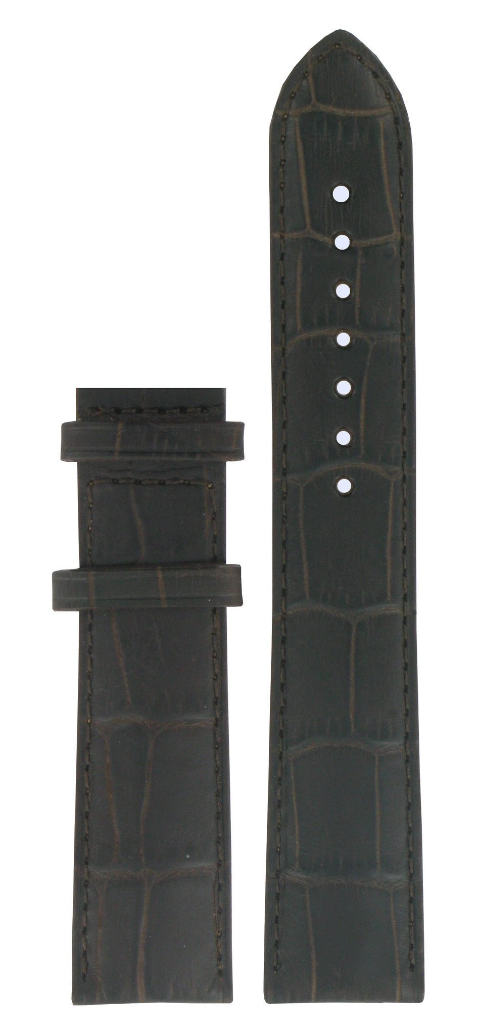 Tissot T906417A Watch Band T610029176 Dark Brown Leather 20 mm Chrono C - Watch Plaza