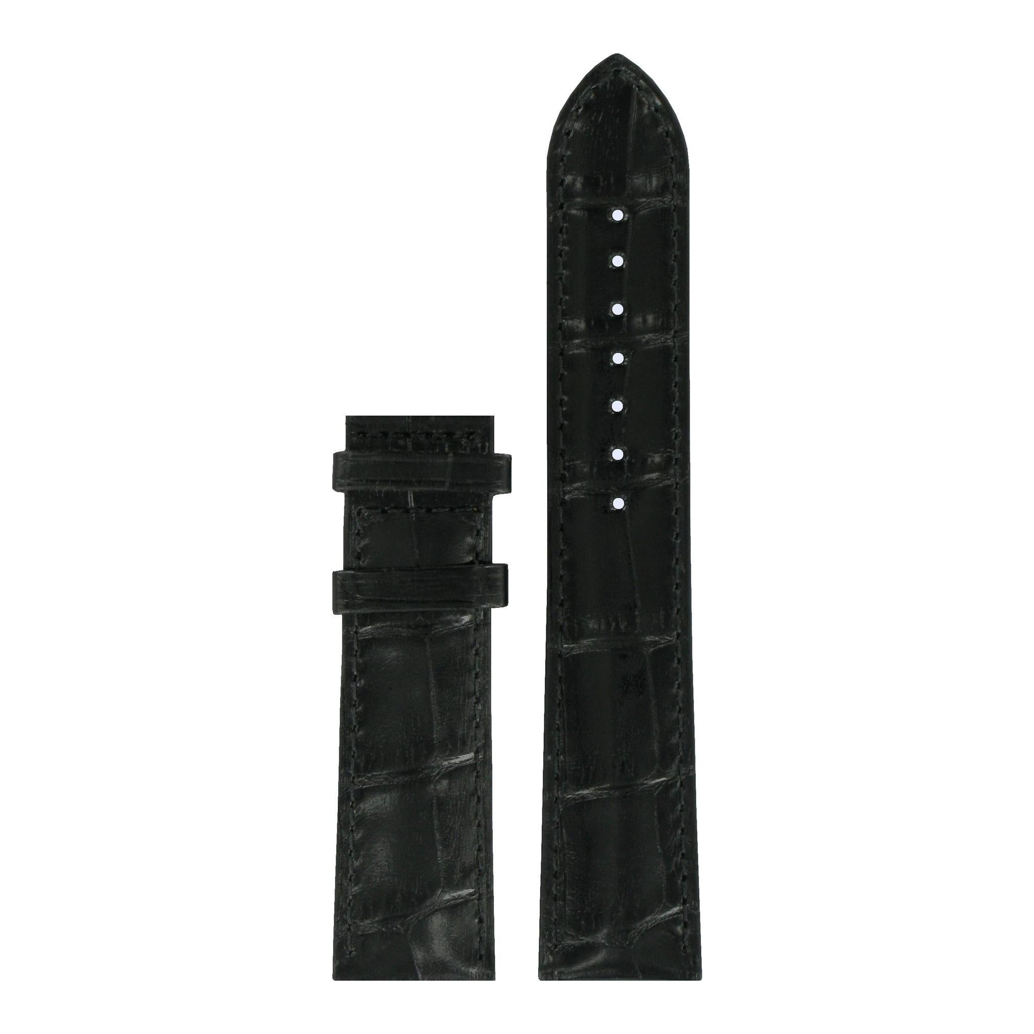 Tissot T907407A Watch Band T610031762 Black Leather 20 mm Carson - Watch Plaza