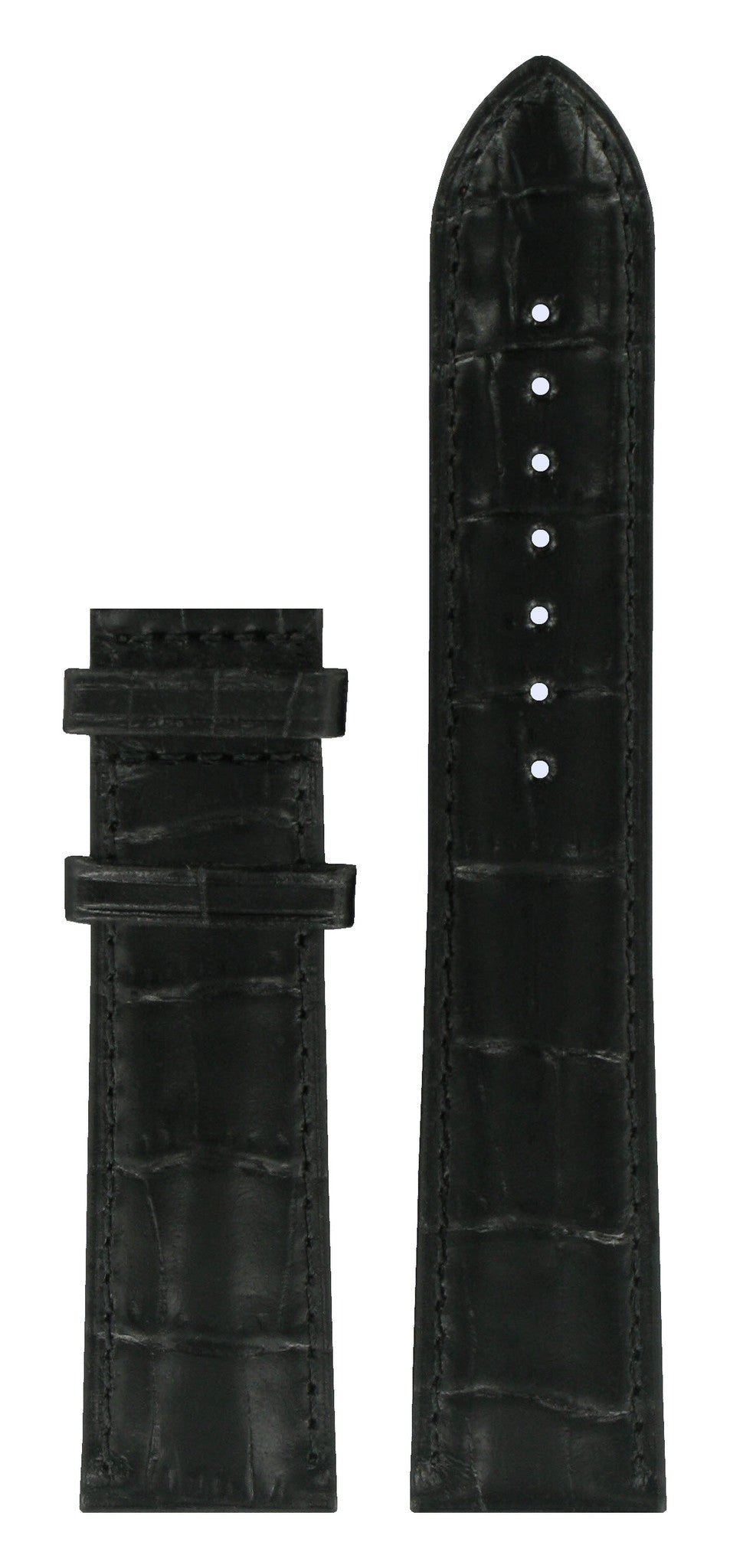 Tissot T907410A Watch Band T610031651 Black Leather 20 mm Carson - Watch Plaza