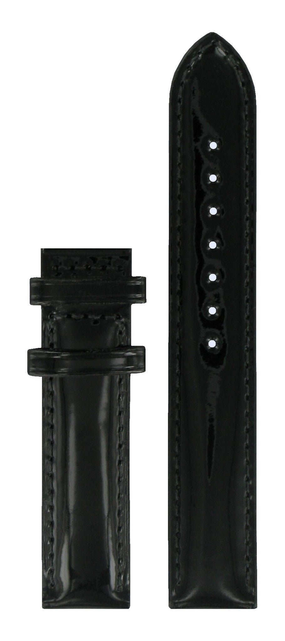 Tissot T908209A Watch Band T610031892 Black Leather 16 mm Cera - Watch Plaza