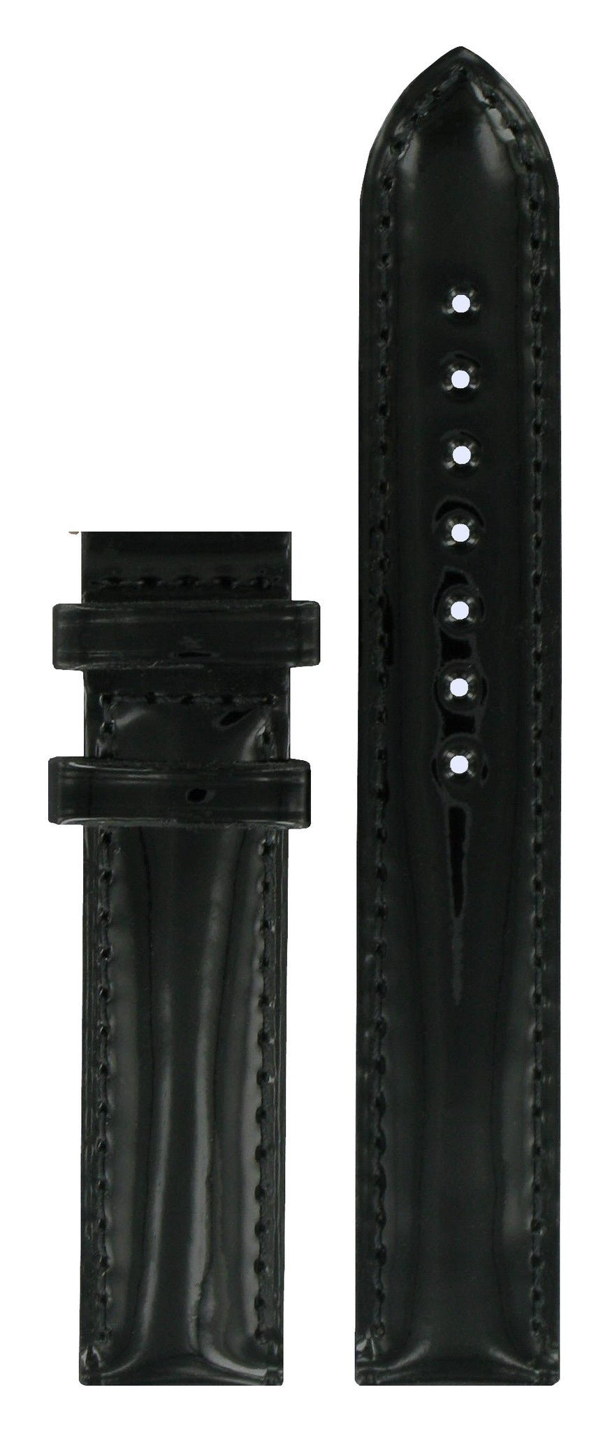 Tissot T908309A Watch Band T610031896 Black Leather 16 mm Cera - Watch Plaza