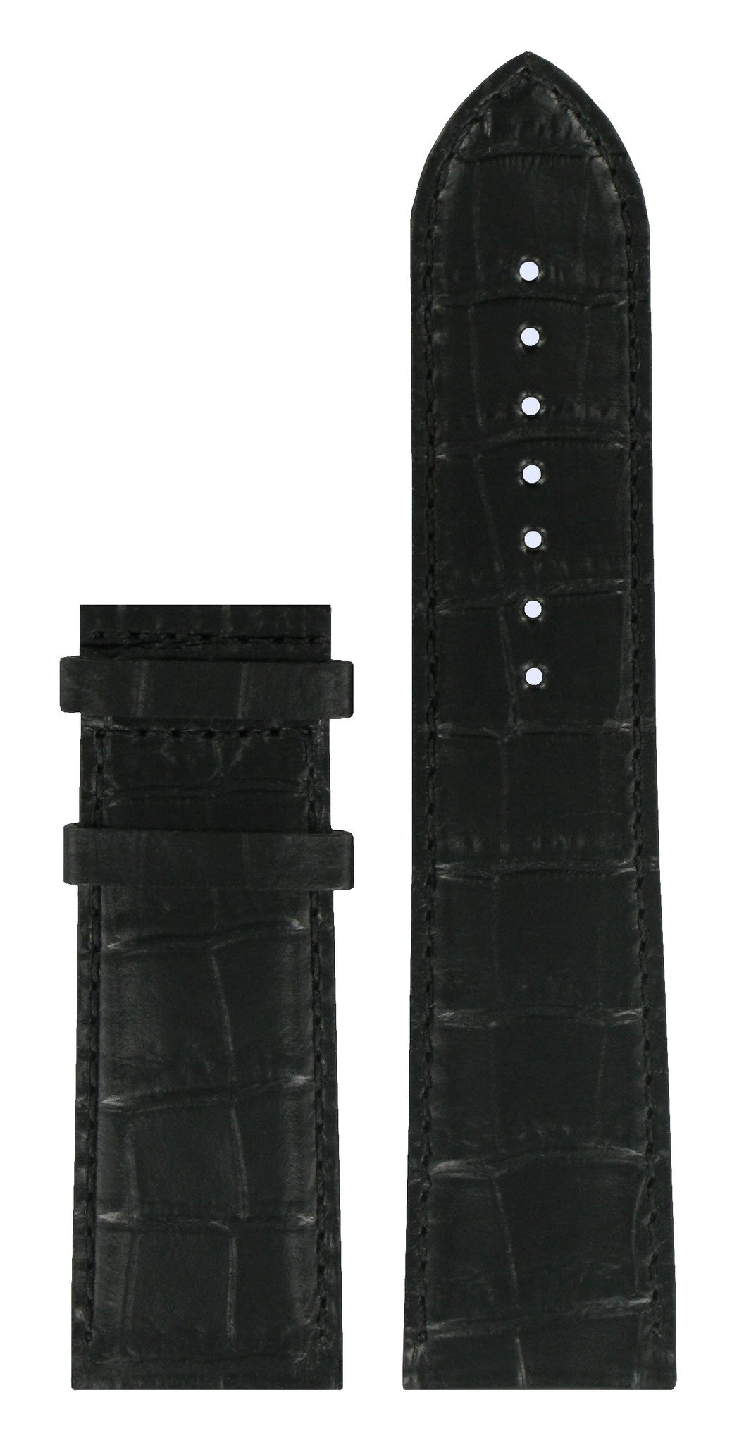 Tissot T911535A Watch Band T610031923 Black Leather 24 mm New Helvetia - Watch Plaza