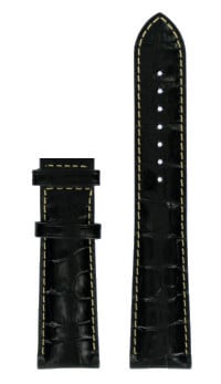 Tissot T914410A & T914407A Watch Band T610034552 Black Leather 20 mm Rose Dream - Watch Plaza