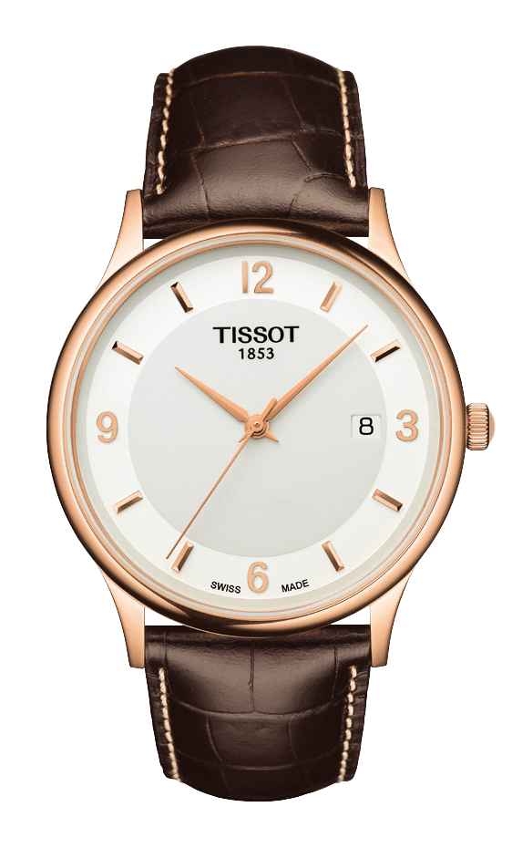 Tissot T914410A & T914407A XL Watch Band T610034578 Brown Leather 21 mm Rose Dream - Watch Plaza