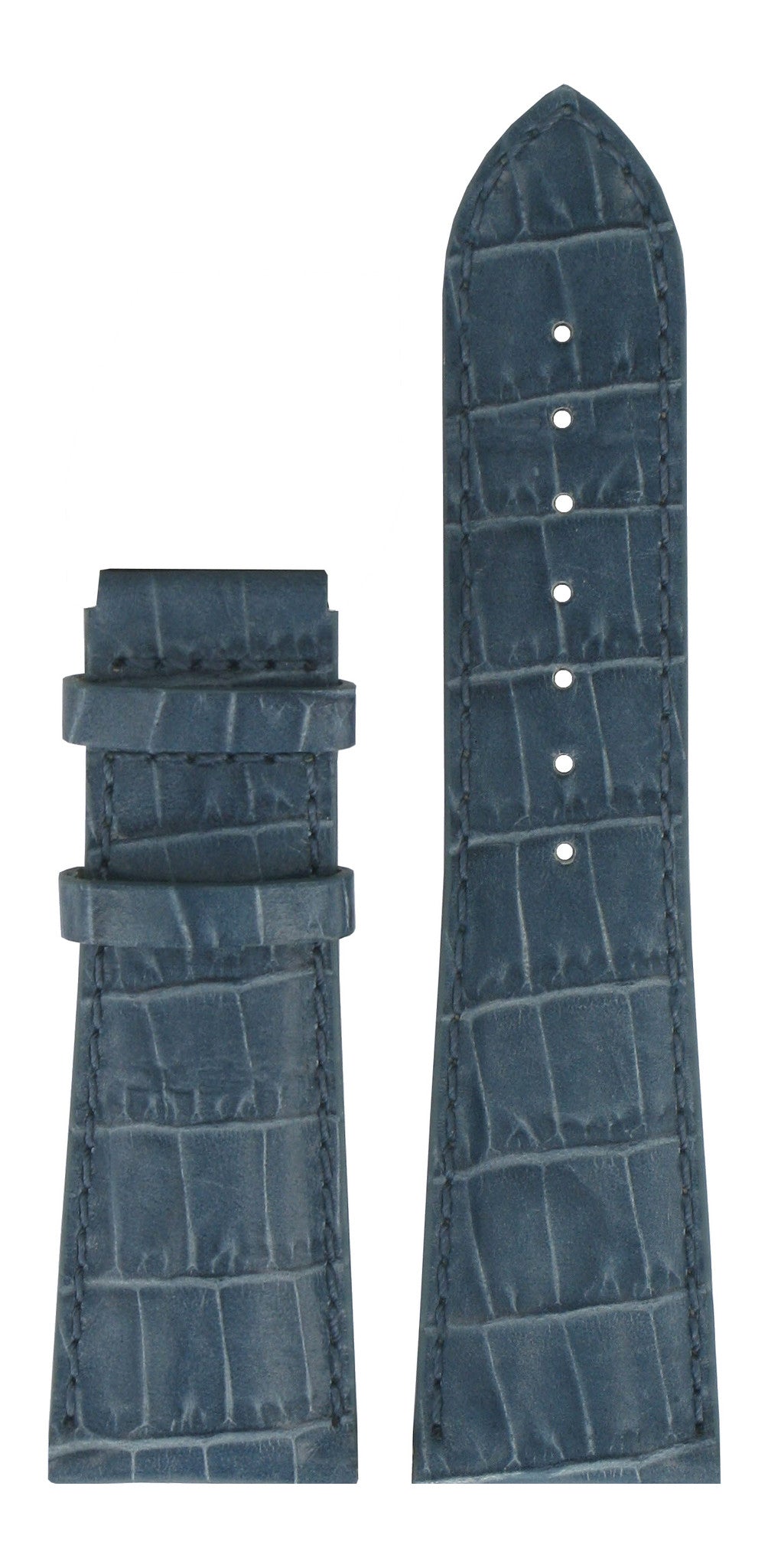 Tissot T92153631 XL Watch Band T610014534 Blue Leather 25 mm Bascule - Watch Plaza