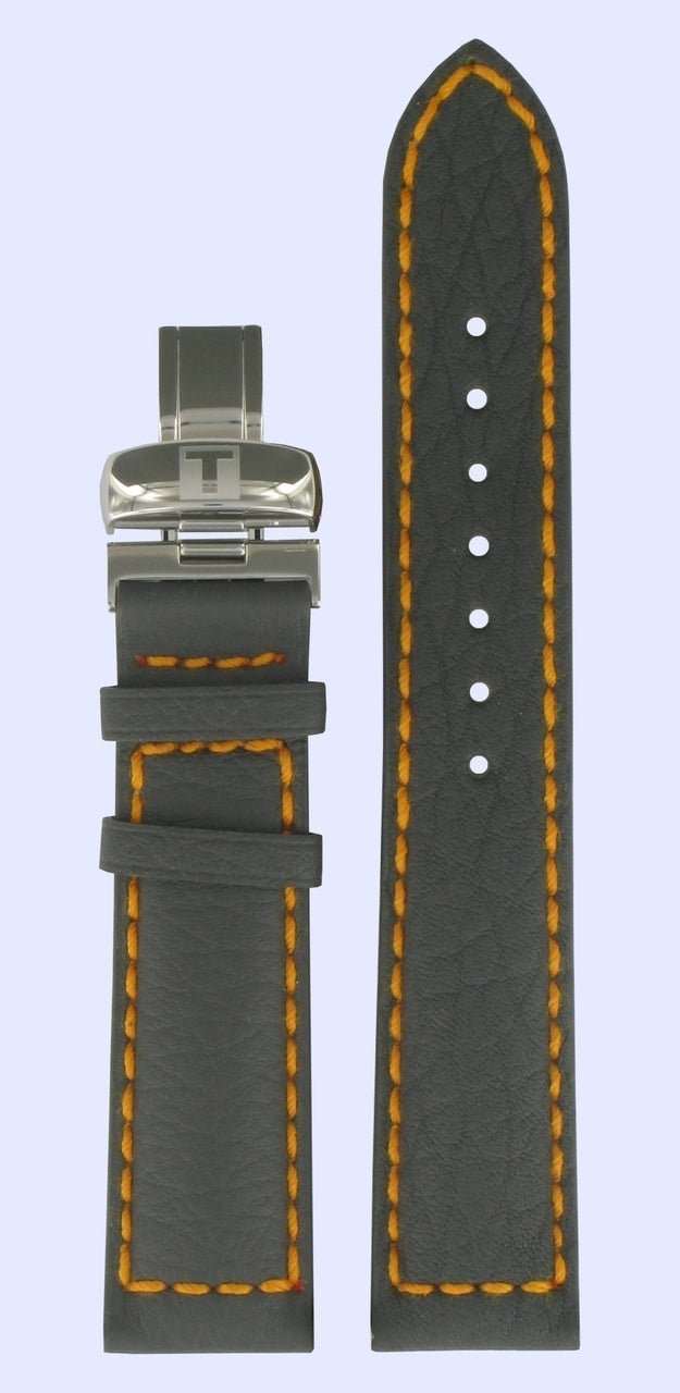 Tissot T96147832 & T96146832 Watch Band T600013030 Grey Leather 20 mm Navigator 3000 - Watch Plaza