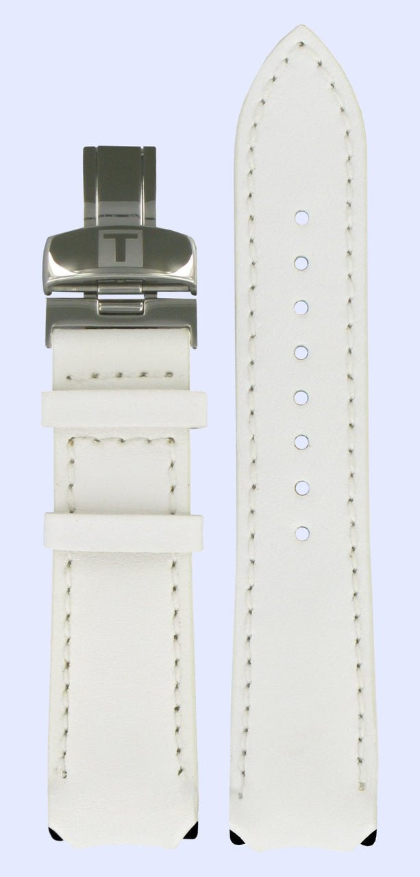 Tissot Z252/352 - T33155811 Watch Band T600013559 White Leather 20 mm T - Touch - Watch Plaza