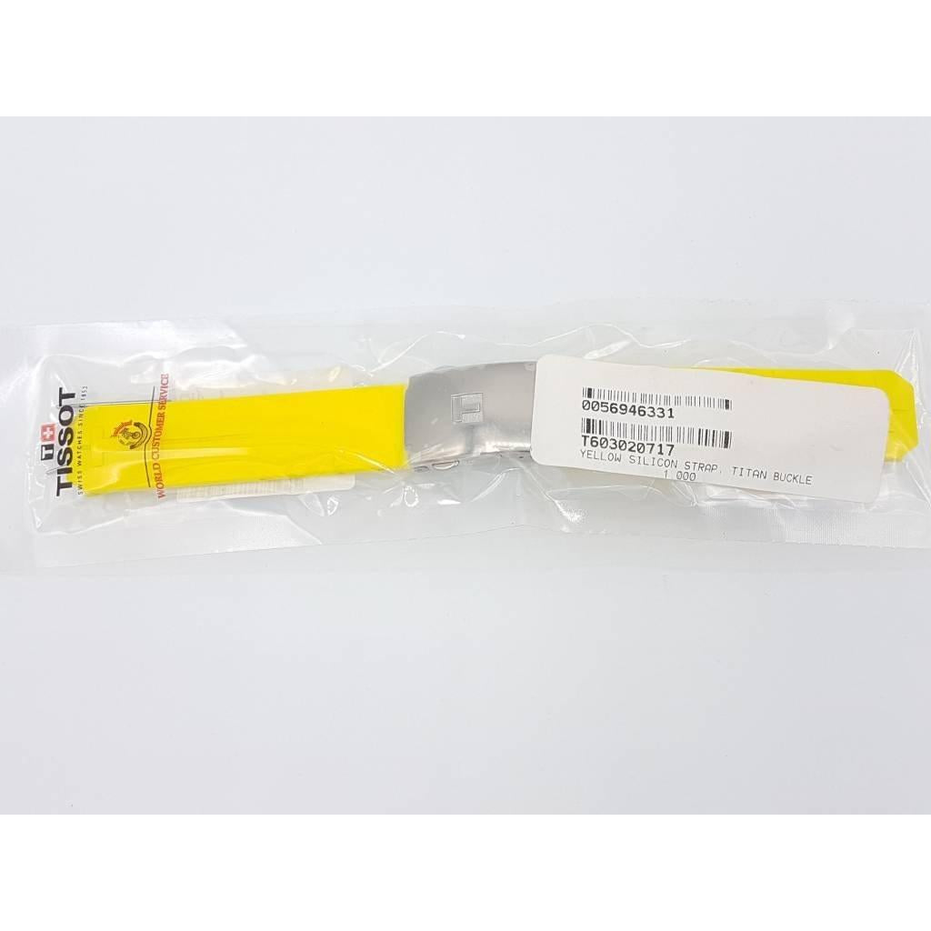 Tissot Z253 / Z353 - Nascar Watch Band Yellow Silicone 20 mm
