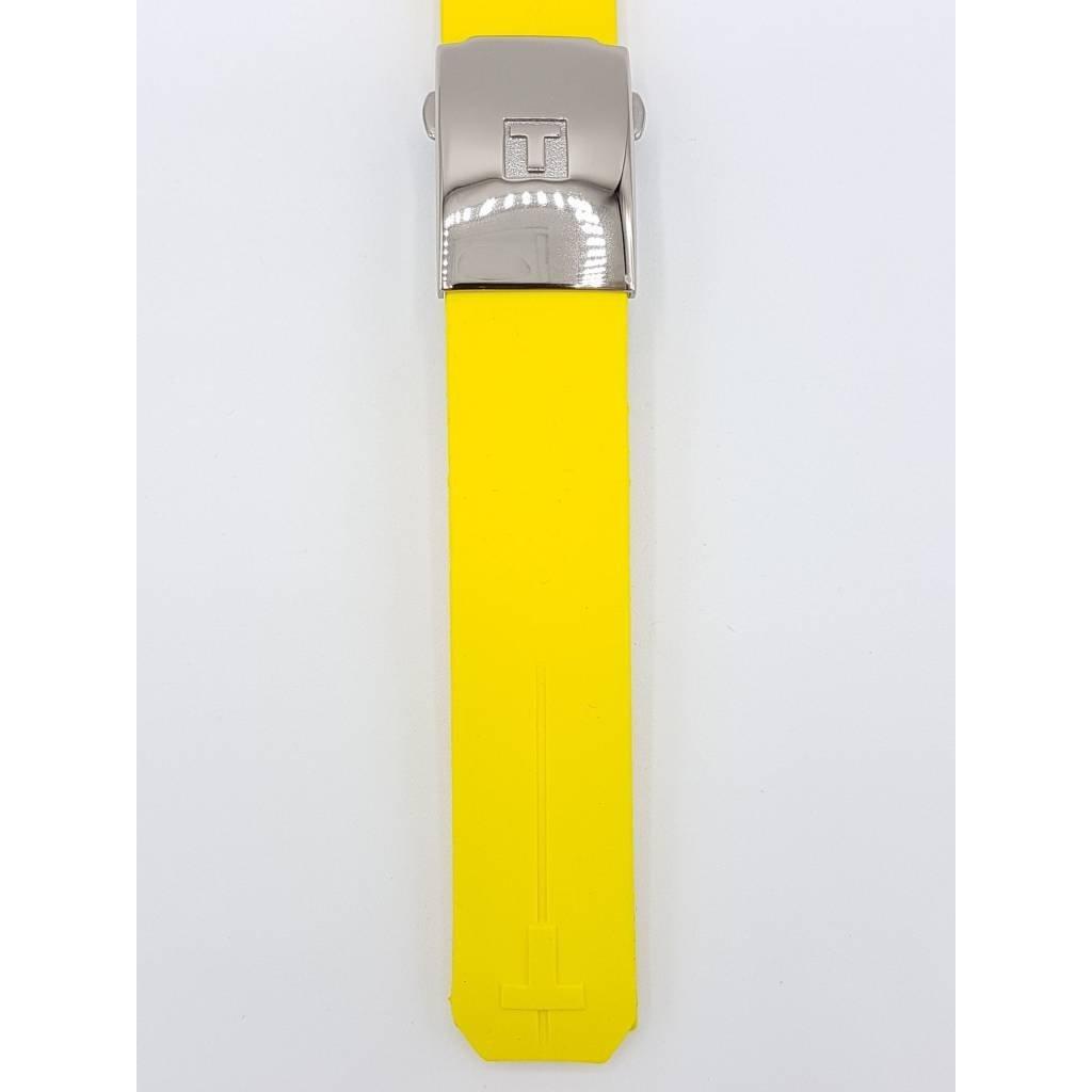 Tissot Z253 / Z353 - Nascar Watch Band T603020717 Yellow Silicone 20 mm T - Touch - Watch Plaza