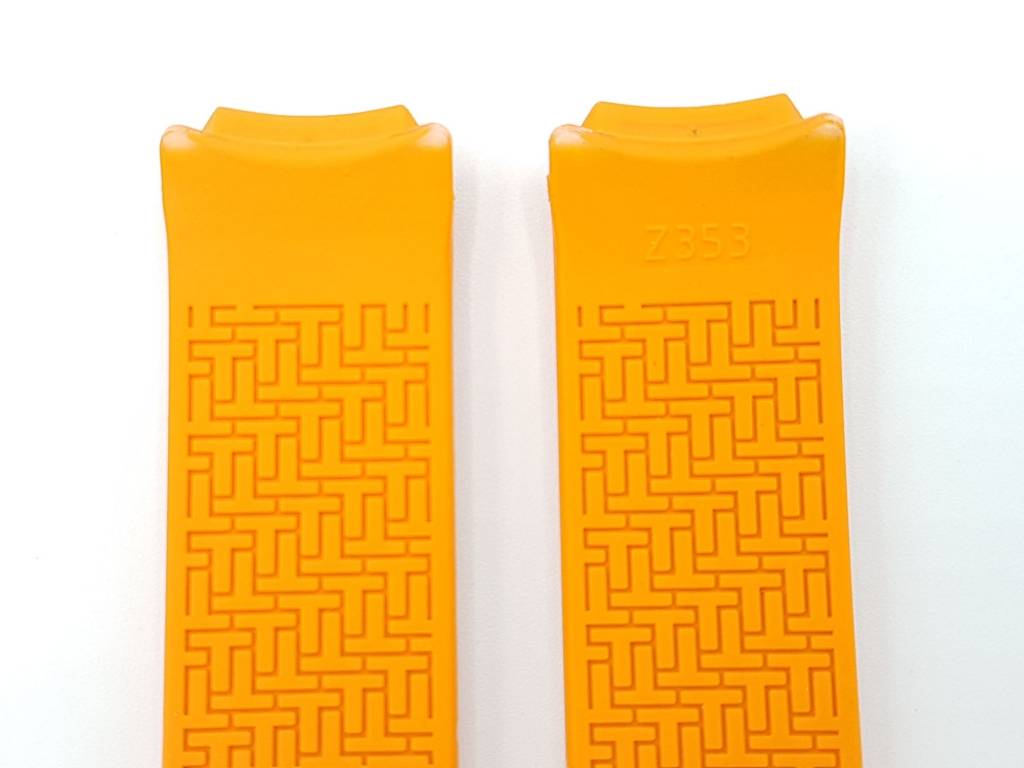 Tissot Z353 & Z253 Watch Band T610014615 Orange Silicone 20 mm T - Touch - Watch Plaza