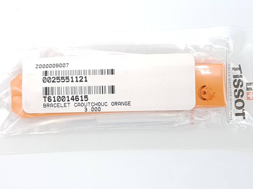 Tissot Z353 & Z253 Watch Band T610014615 Orange Silicone 20 mm T - Touch - Watch Plaza