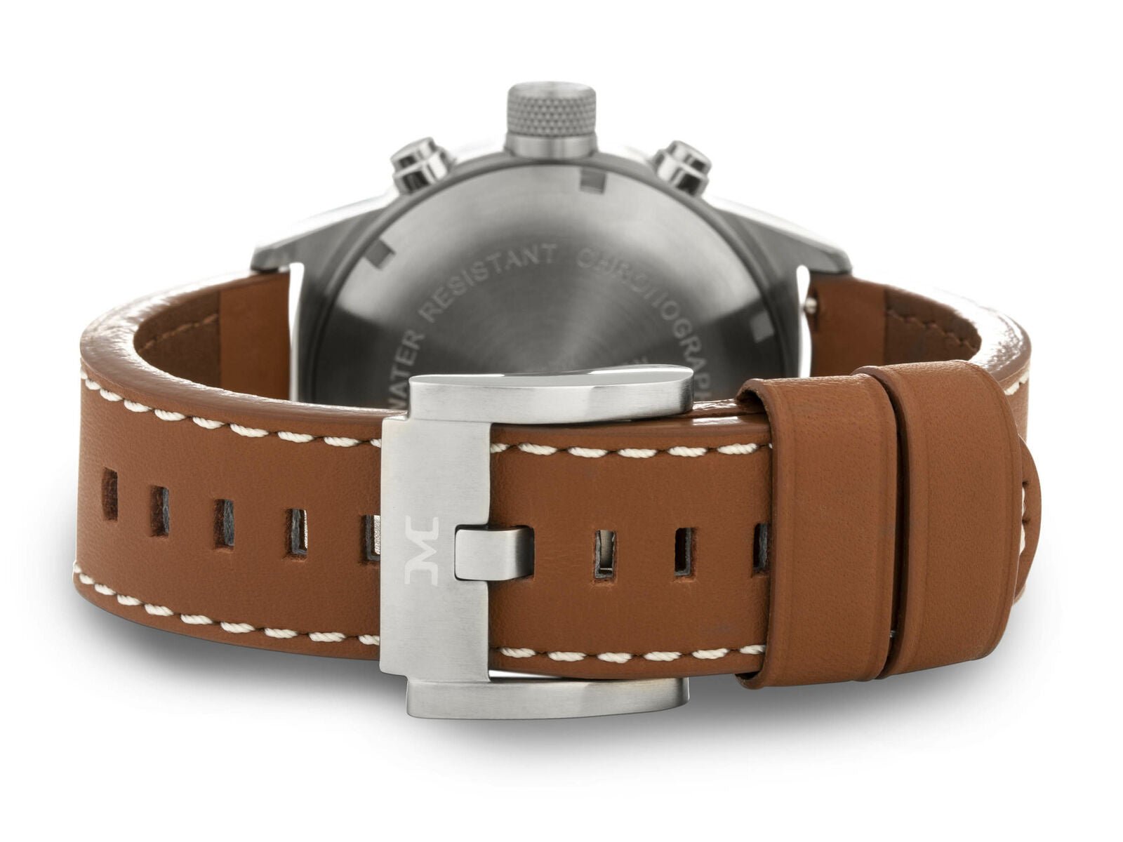 TW - Steel Marc Coblen TWMC11 chronograph watch men with brown leather strap 42mm - Watch Plaza