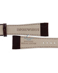 Watch Band AR0248 & AR0255 Emporio Armani dark brown leather strap 22mm original & 4 pins - Watch Plaza