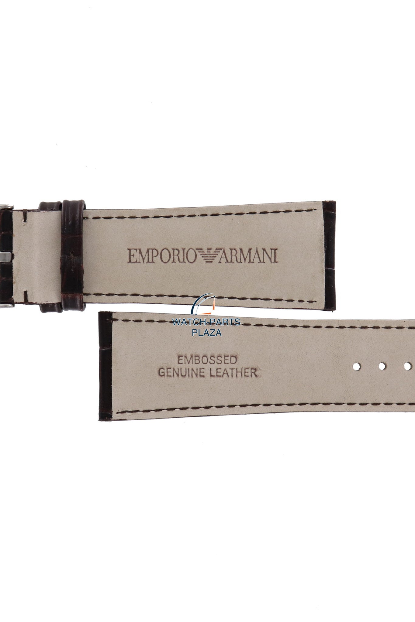 Watch Band AR0402 Emporio Armani Marco brown leather strap 26mm original - Watch Plaza