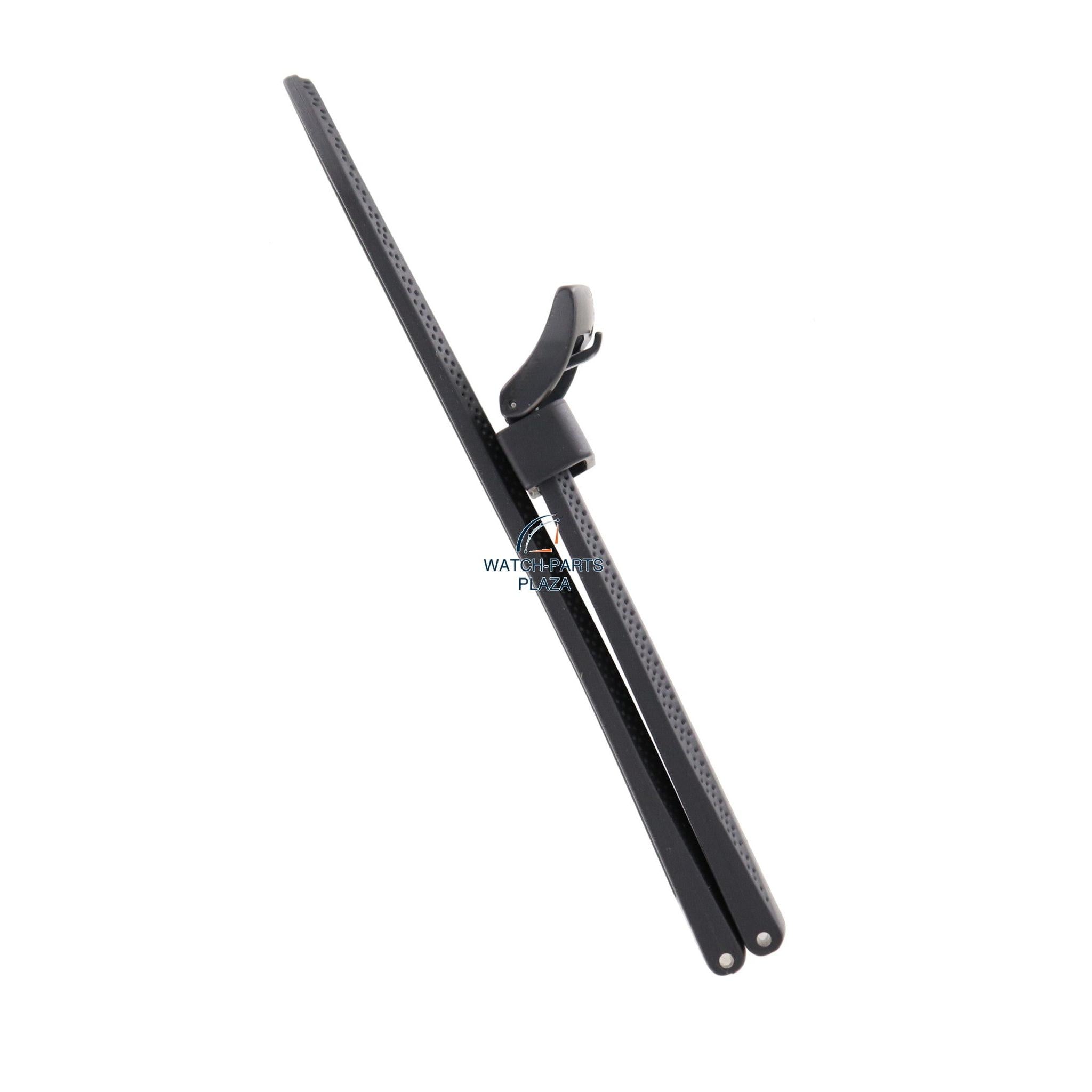 Watch Band AR0584 Emporio Armani black sillicon strap 23mm Vanilla Scent AR0595 - Watch Plaza