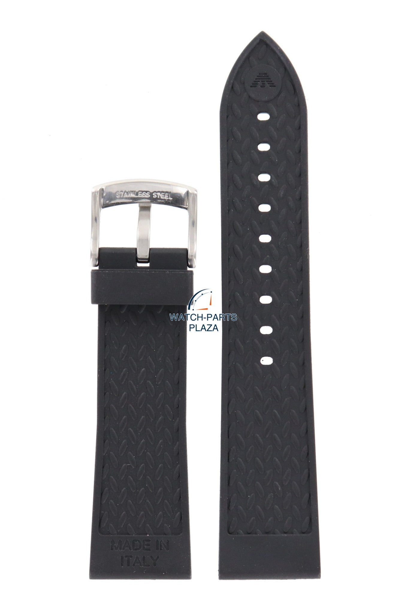 Watch Band AR0593 Emporio Armani black sillicon strap 23mm AR - 4219 Vanilla Scent - Watch Plaza