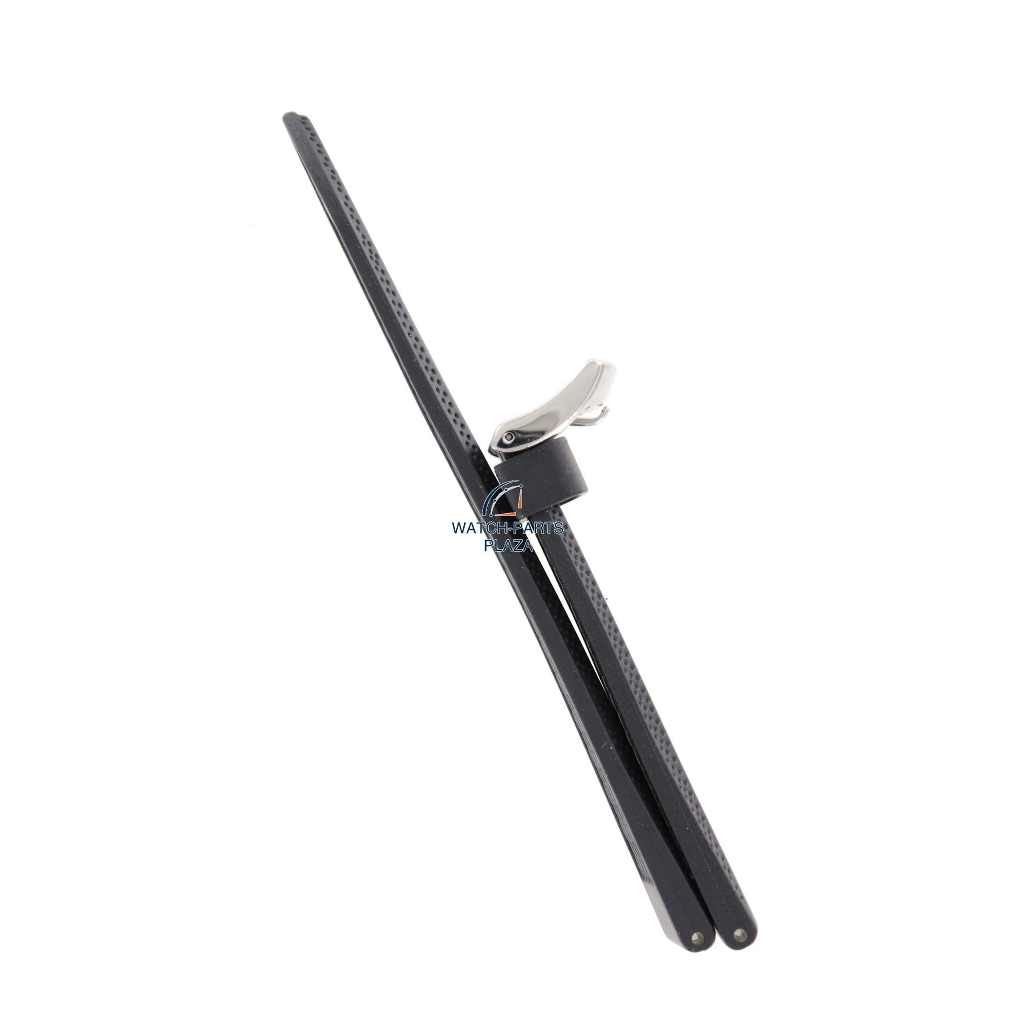 Watch Band AR0593 Emporio Armani black sillicon strap 23mm AR - 4219 Vanilla Scent - Watch Plaza