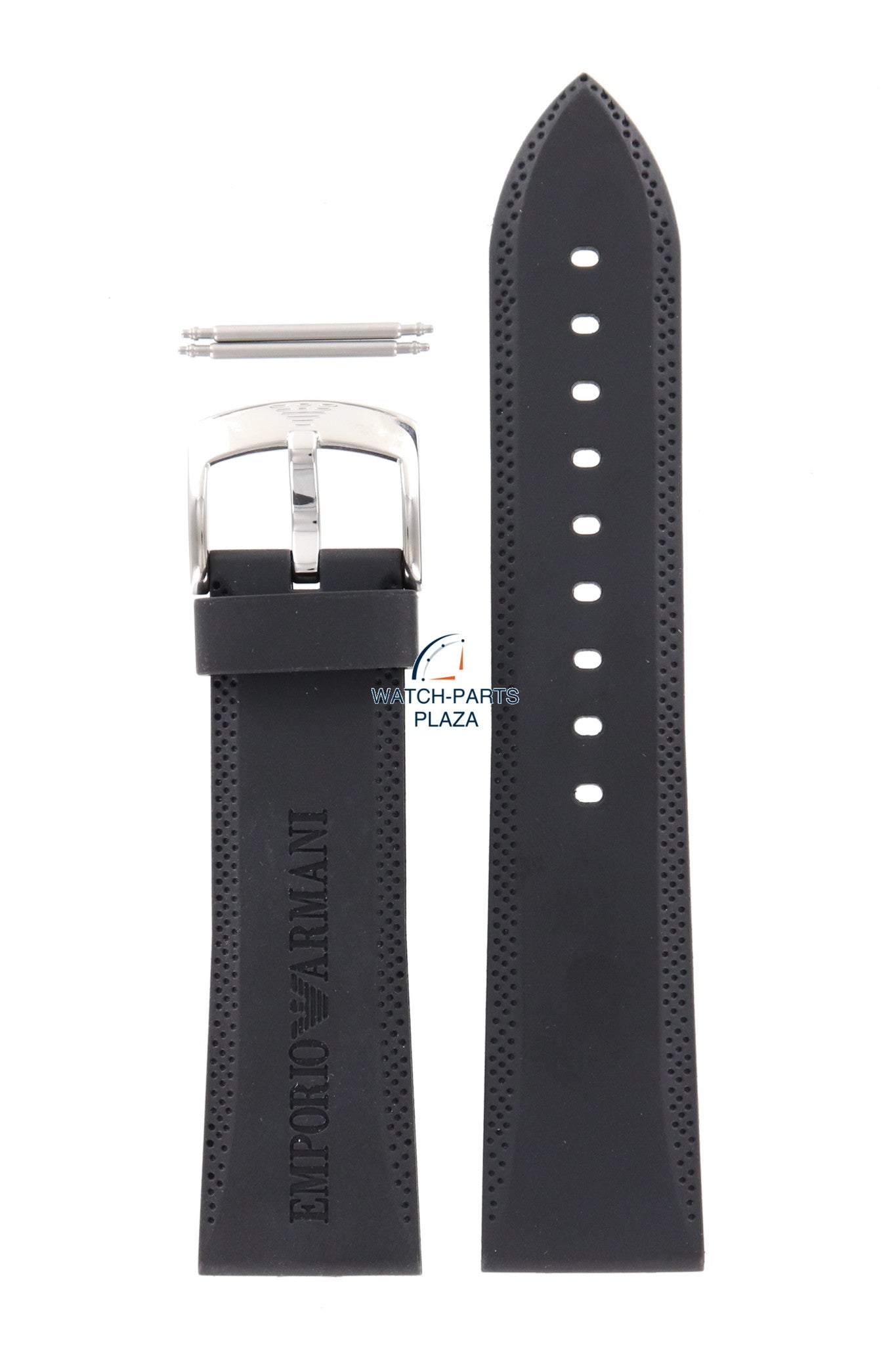 Watch Band AR0593 Emporio Armani black sillicon strap 23mm AR - 4219 Vanilla Scent - Watch Plaza