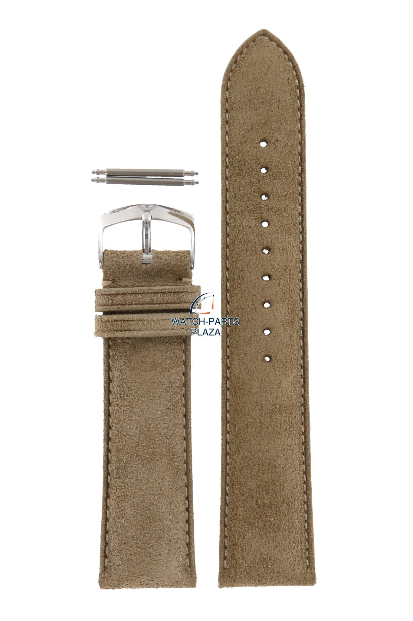 Watch Band AR0907 Emporio Armani suede leather strap 22mm beige - Watch Plaza