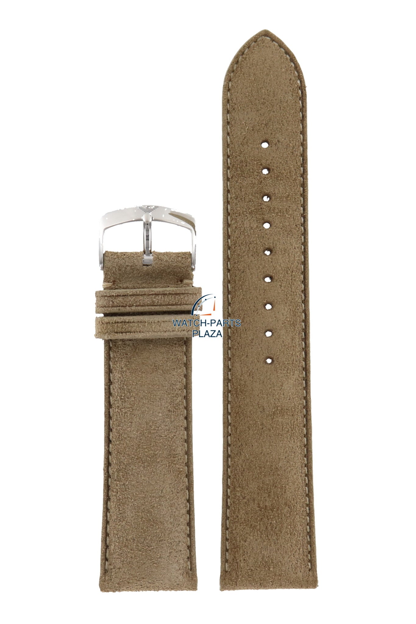 Watch Band AR0907 Emporio Armani suede leather strap 22mm beige - Watch Plaza