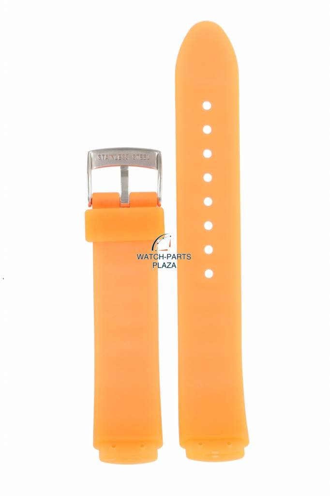 Watch Band AR1025 Emporio Armani Orange Silicon Strap 17mm - Watch Plaza