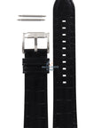 Watch Band AR2411 Emporio Armani Renato black leather strap 22mm - Watch Plaza