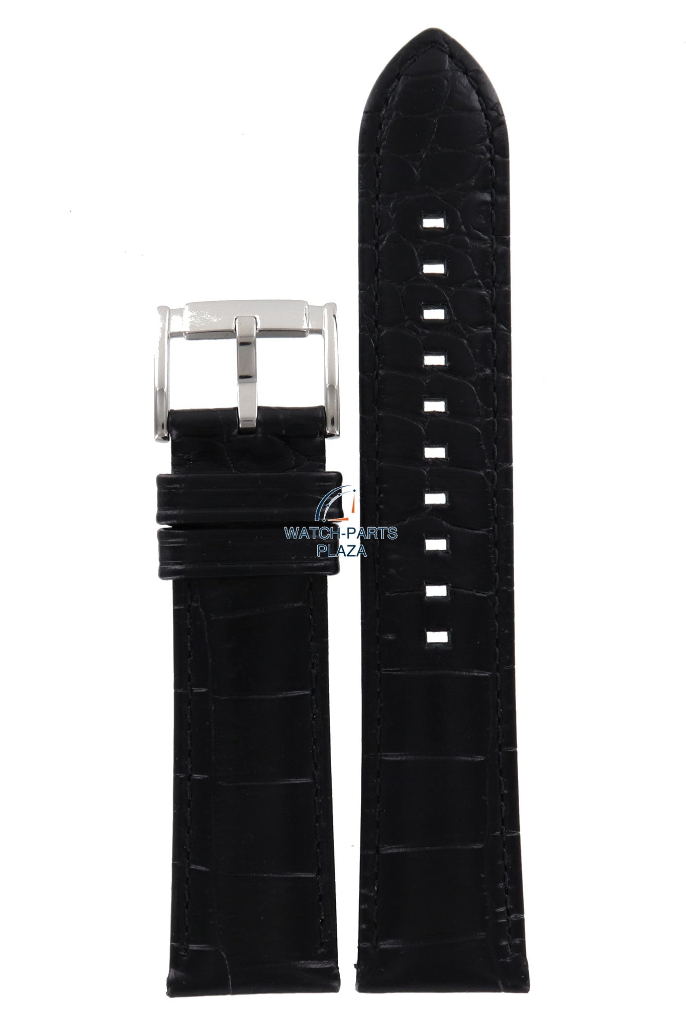 Watch Band AR2411 Emporio Armani Renato black leather strap 22mm - Watch Plaza