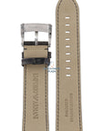 Watch Band AR4206 Emporio Armani Meccanico gray leather strap 22mm - Watch Plaza