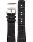 Watch Band AR4206 Emporio Armani Meccanico gray leather strap 22mm - Watch Plaza