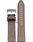 Watch Band AR4608 / AR4622 Emporio Armani Meccanico black leather strap 22mm - Watch Plaza