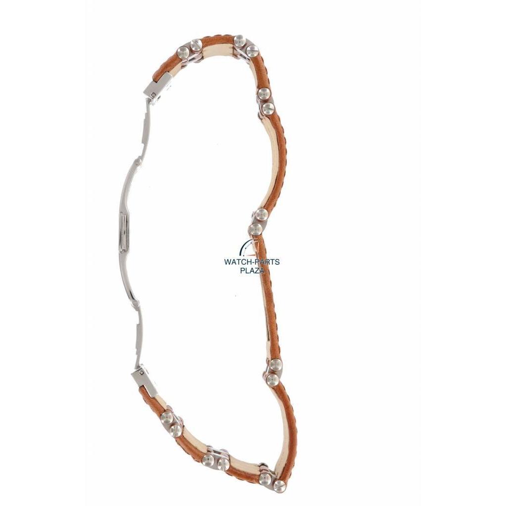 Watch Band AR5499 Emporio Armani Brown Leather Strap 22mm - Watch Plaza