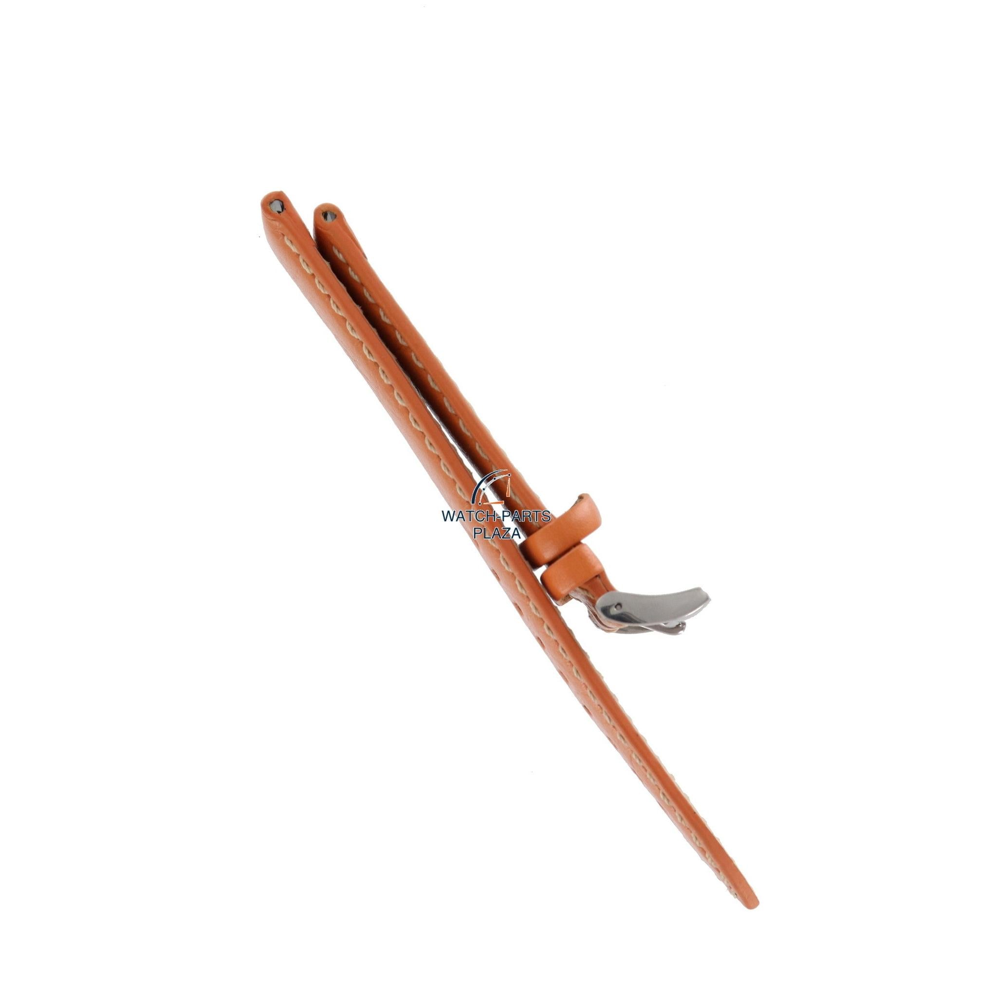 Watch Band AR5814 Emporio Armani orange leather strap 23mm original XL - series - Watch Plaza