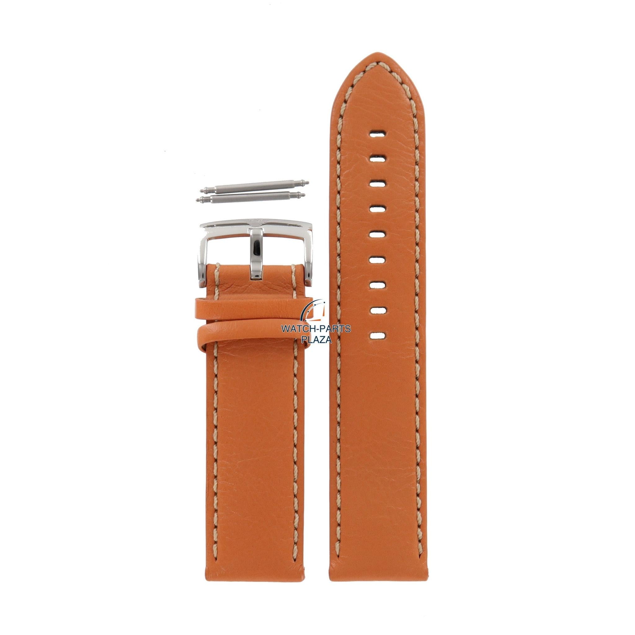 Watch Band AR5814 Emporio Armani orange leather strap 23mm original XL - series - Watch Plaza