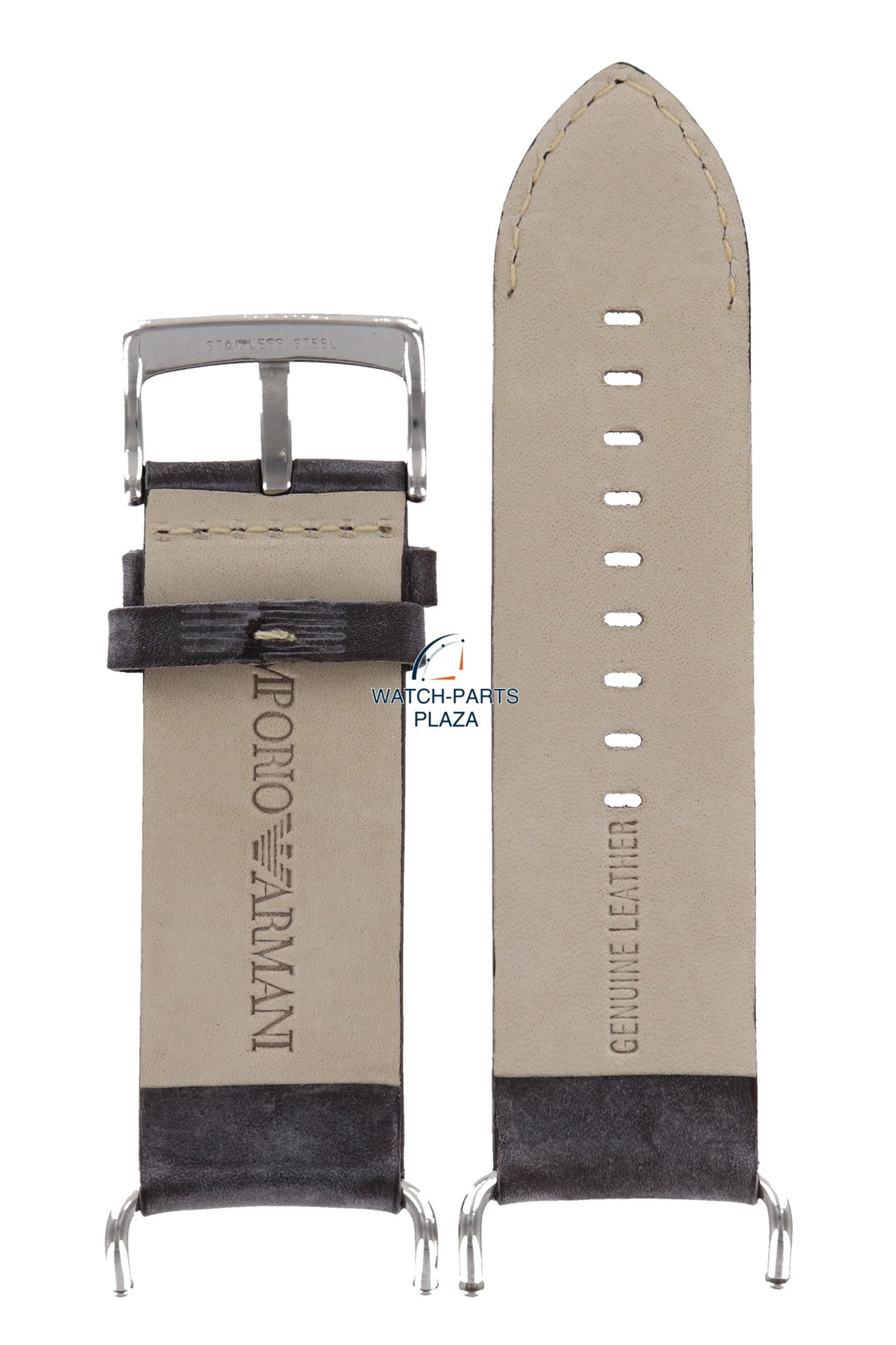 Watch Band AR5901 Emporio Armani brown leather strap 30mm - Watch Plaza