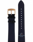 Watch Band Blue Leather for Seiko SRN062P1 Kinetic 5M84 - 0AC0 Replacement Strap 20mm - Watch Plaza