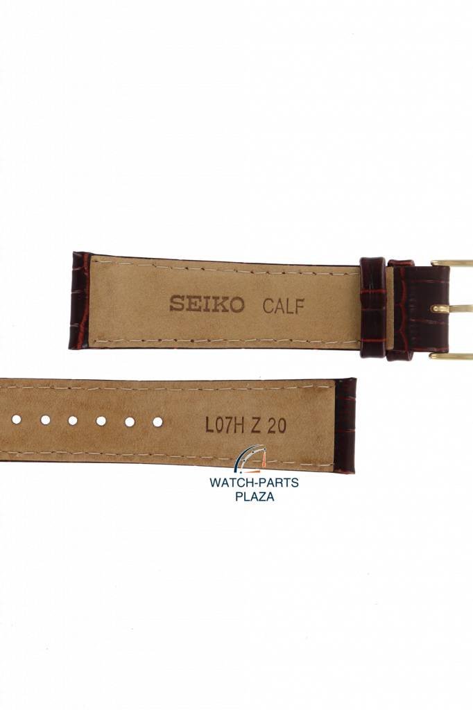 Watch Band Brown Leather for Seiko SRP770 / SRPA28 Strap 4R35 - 00P0 / 00Z0 20mm Gold Buckle - Watch Plaza