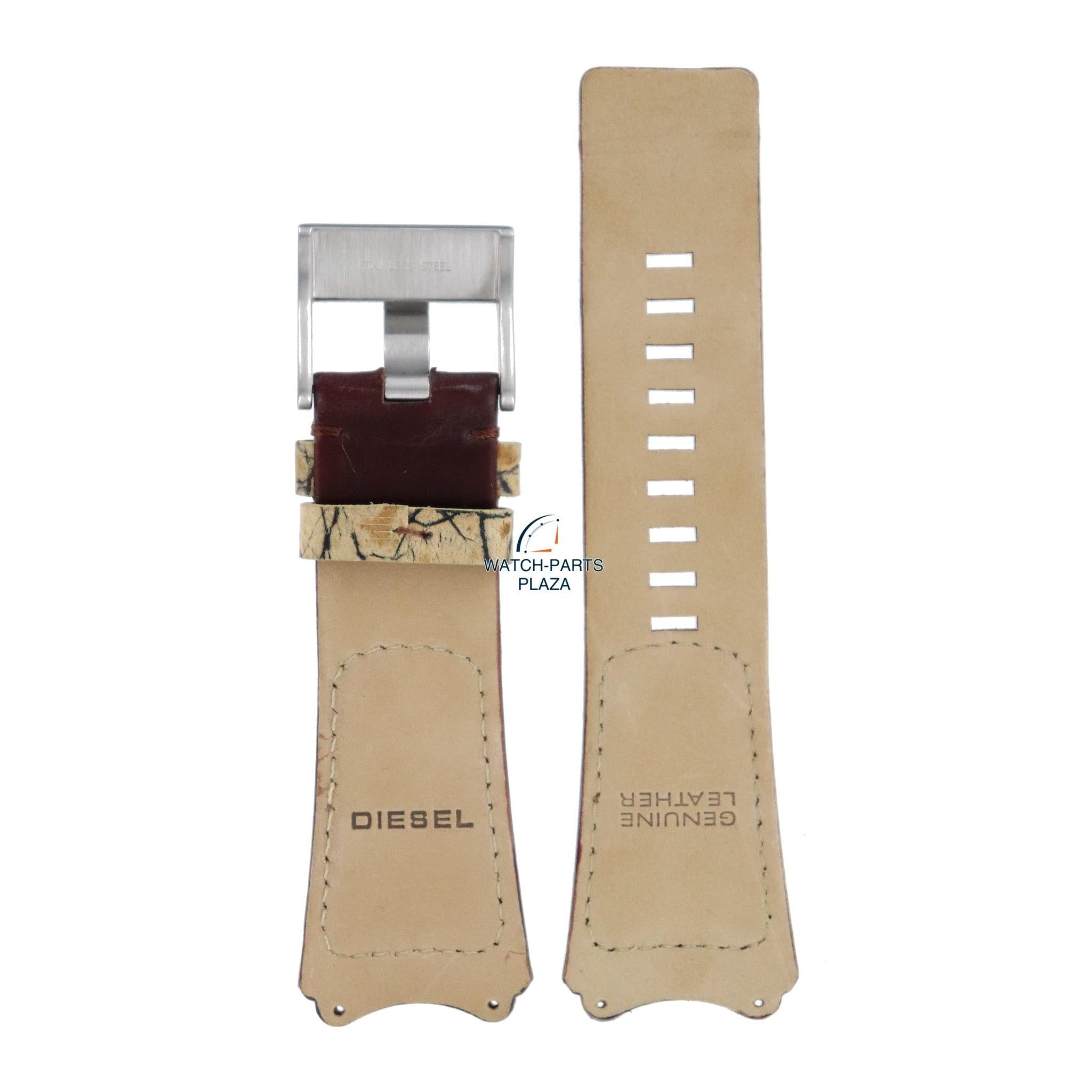 Watch Band Diesel DZ1072 brown leather strap 31mm original - Watch Plaza